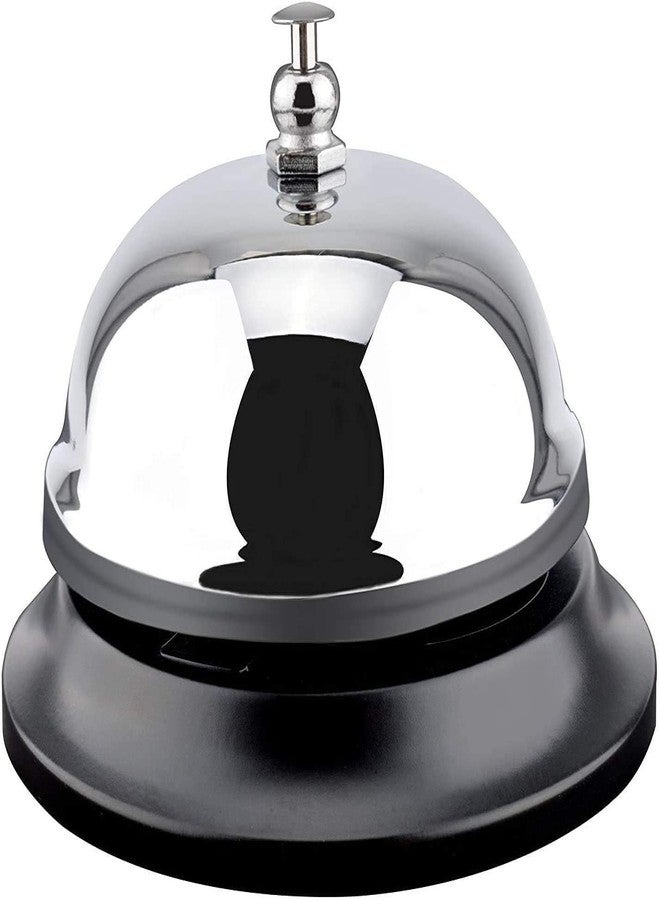 KRAFTMASTERS KRAFTMASTER ®Reception Call Bell Ring, Desk Bell Offers up The Classic Sound Metal Call Bell for Hotels, Schools, Restaurants, Reception Areas, Hospitals, Warehouse (Silver, Pack of 2) - Image 1